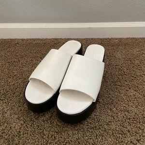 Princess Polly white platform sandals